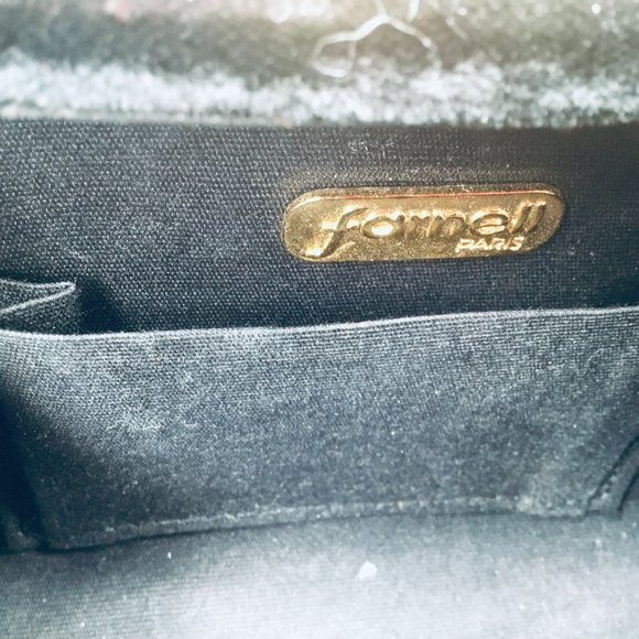 Exclusive Vintage 80s Black Velvet Farnell Clutch - Picture 9 of 10